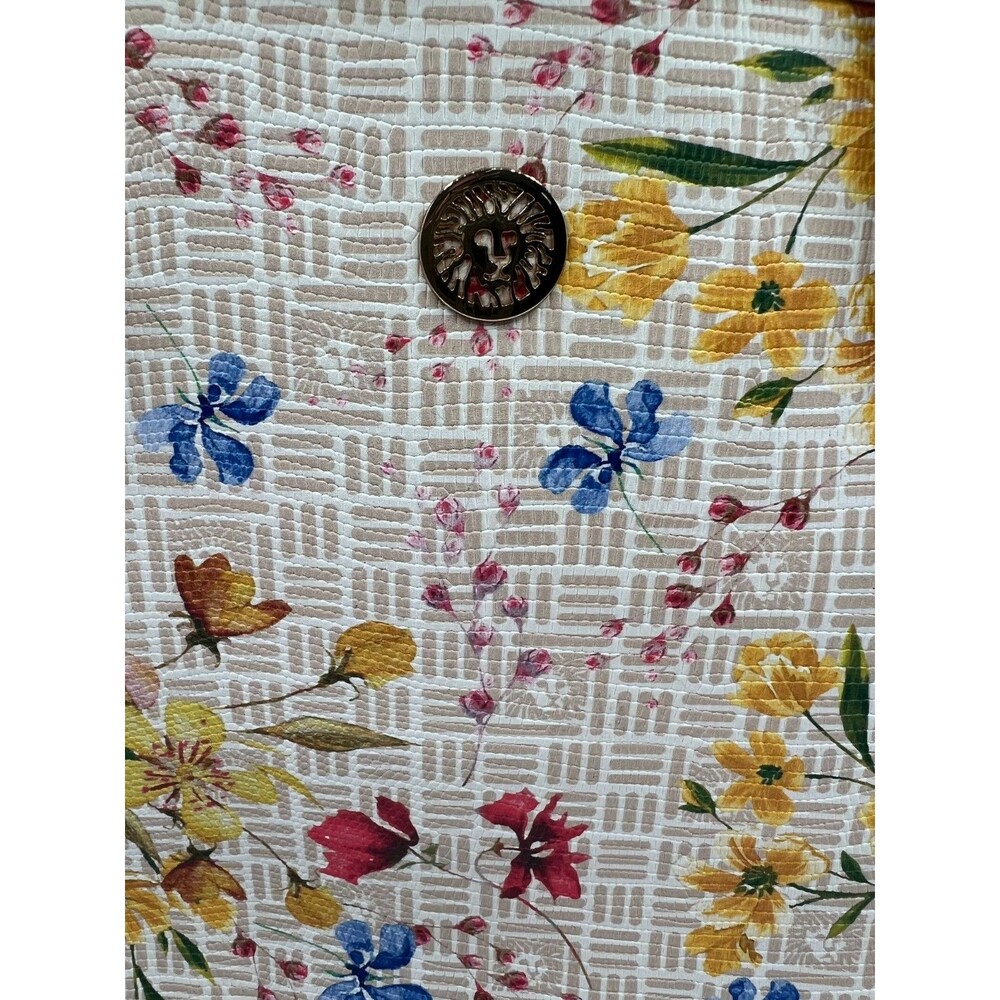 Anne Klein Floral Tote Bag White Multicolor Shoulder Purse Spring Summer - Picture 2 of 16